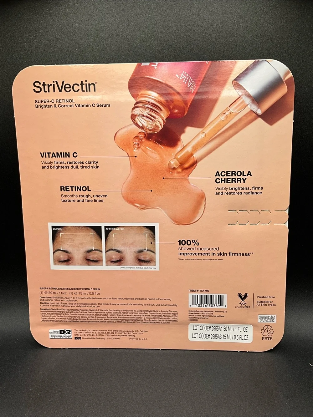 Strivectin super c retinol brighten and correct serum new duo pack